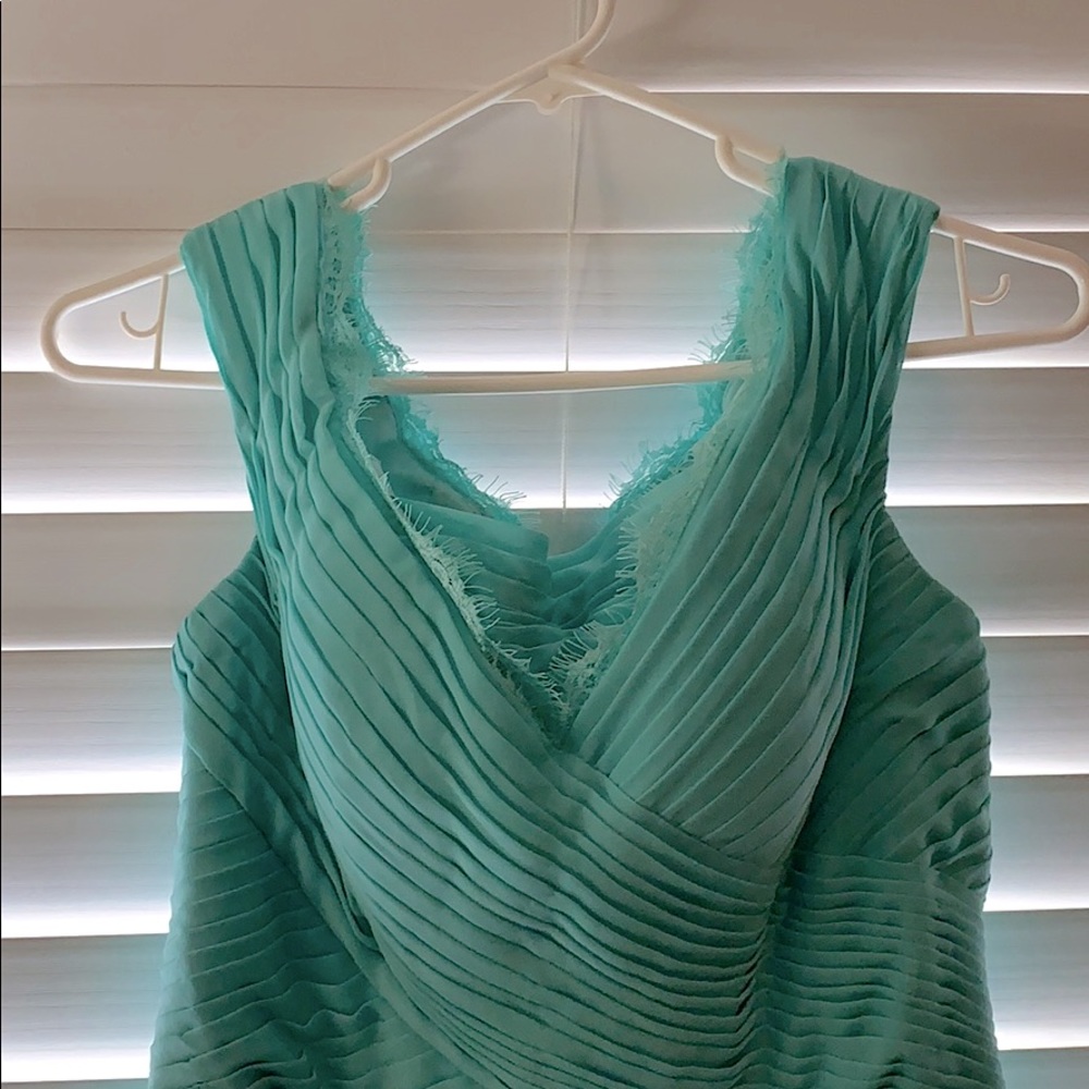 Long Aqua Bridesmaid Dress